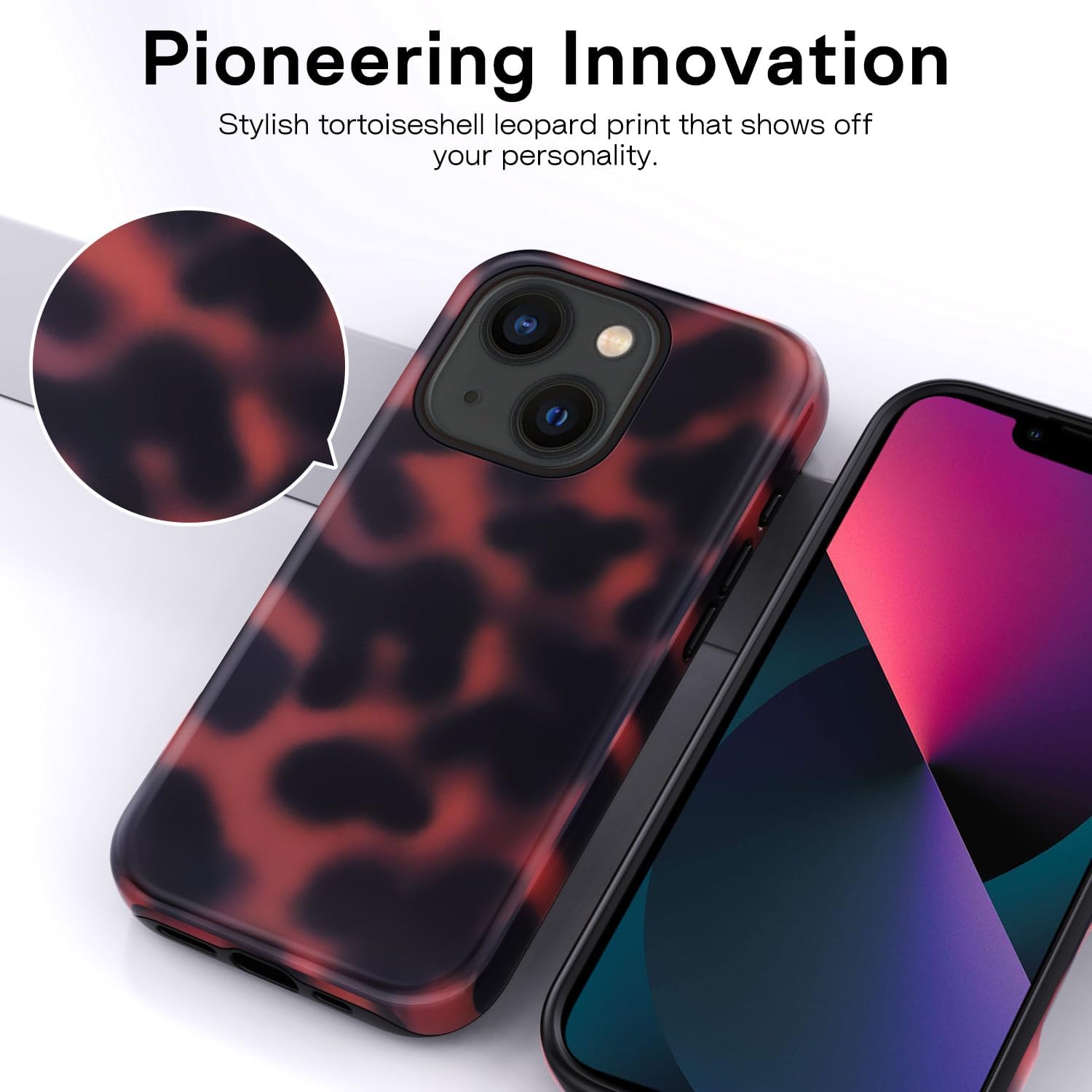Detalle de XTCASE Coque iPhone 13 motif léopard 2 en 1