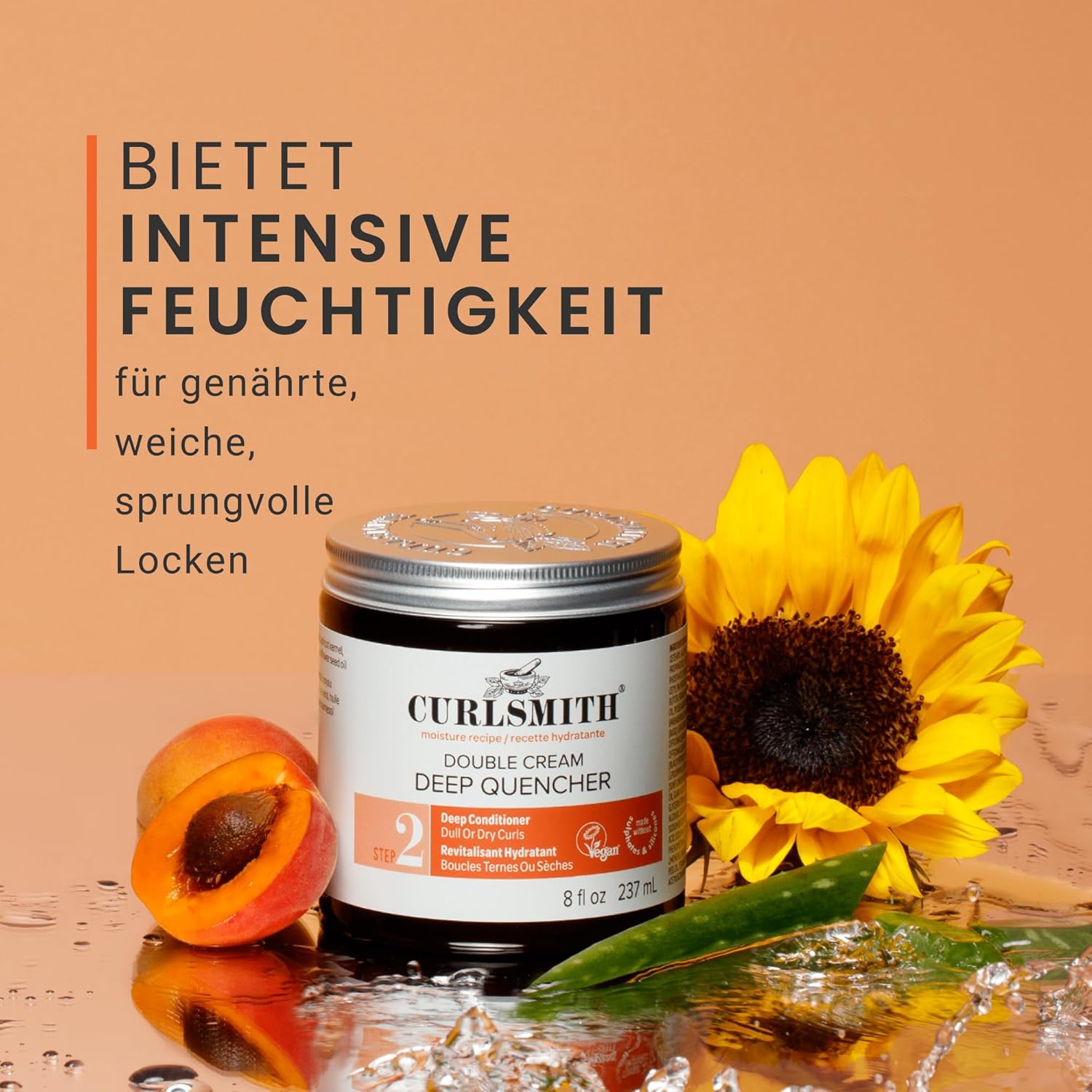 Thumbnail 3 de Curlsmith Double Cream Deep Quencher – Tiefenpflegemaske für Locken, vegan, 237 ml