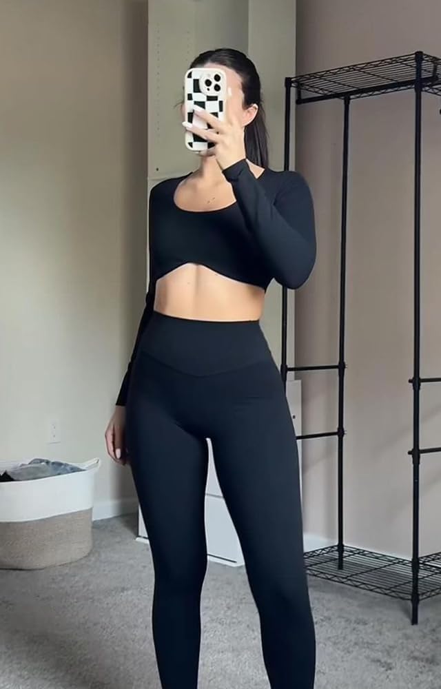 Thumbnail 2 de Aoxjox Metamorph Deep V High-Waisted Leggings 26"