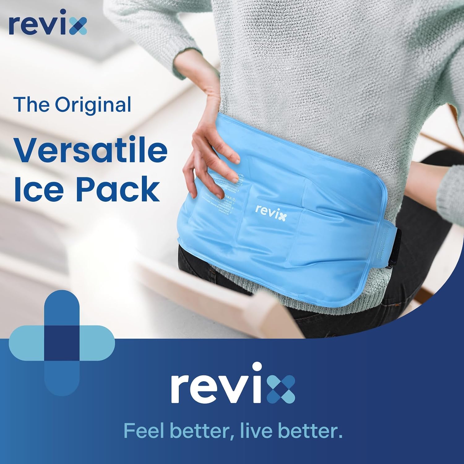 Thumbnail 1 de REVIX REX117 Reusable Gel Ice Pack, 16 x 9 in, Hands-Free Strap