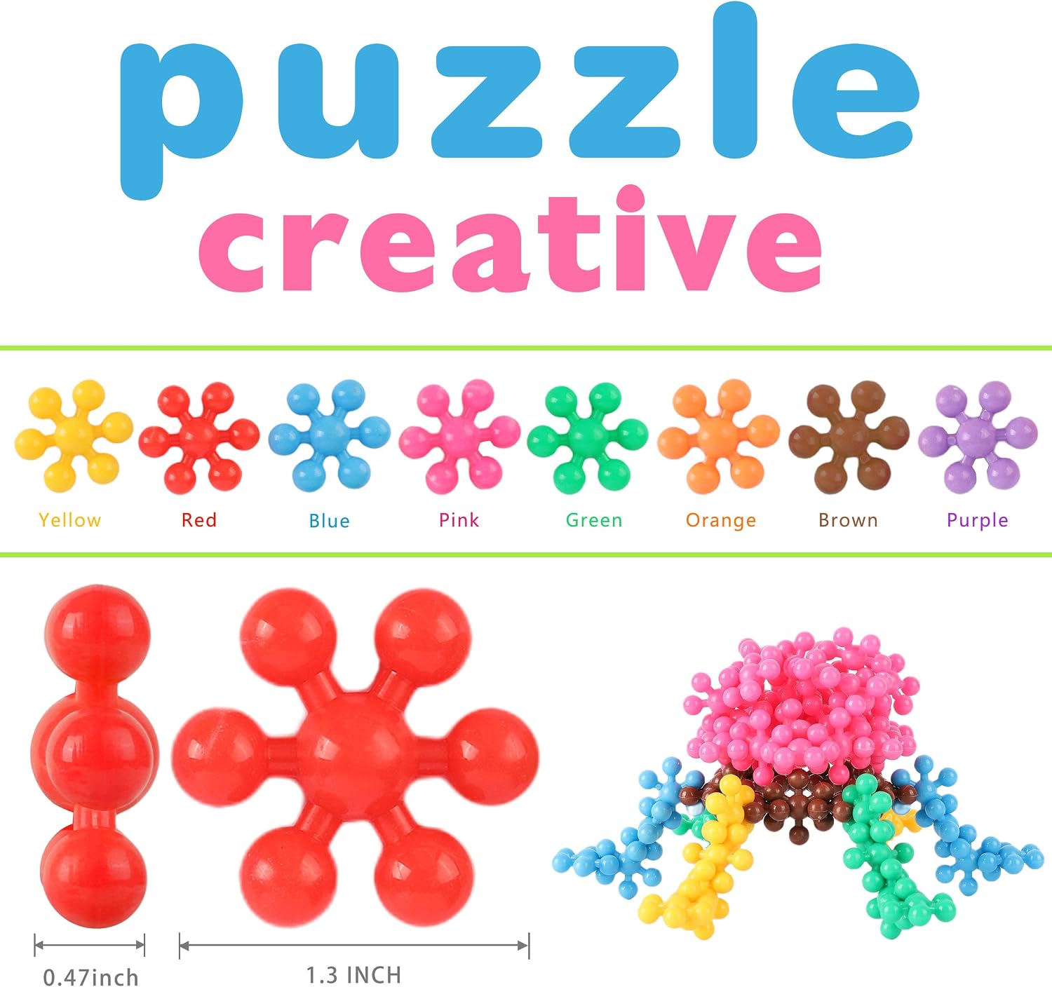 Detalle 2 de TOMYOU 200-Piece Interlocking Building Blocks STEM Toy Set