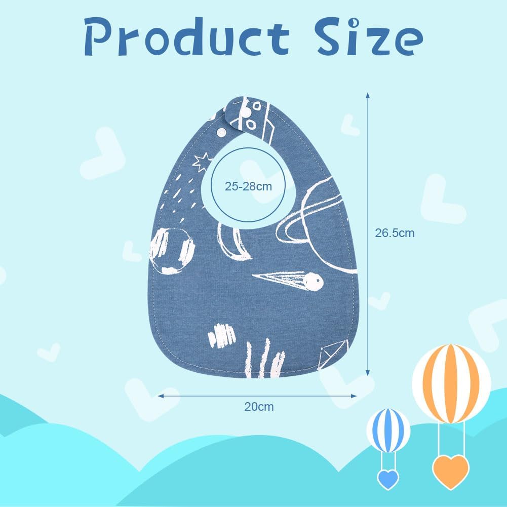 Thumbnail 1 de Vicloon Baby Bandana Dribble Bibs (8-pack) with Snaps for Newborns to 36 Months