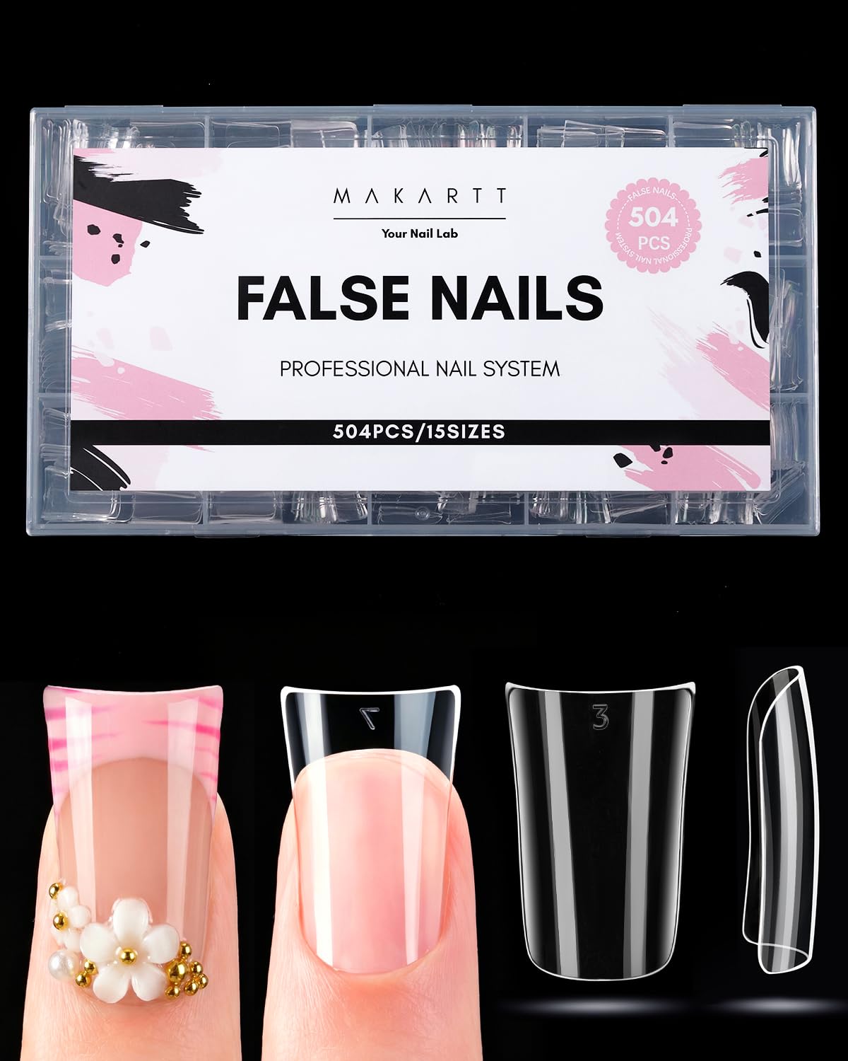 Detalle de Makartt Duck Nail Tips, 504 Pieces