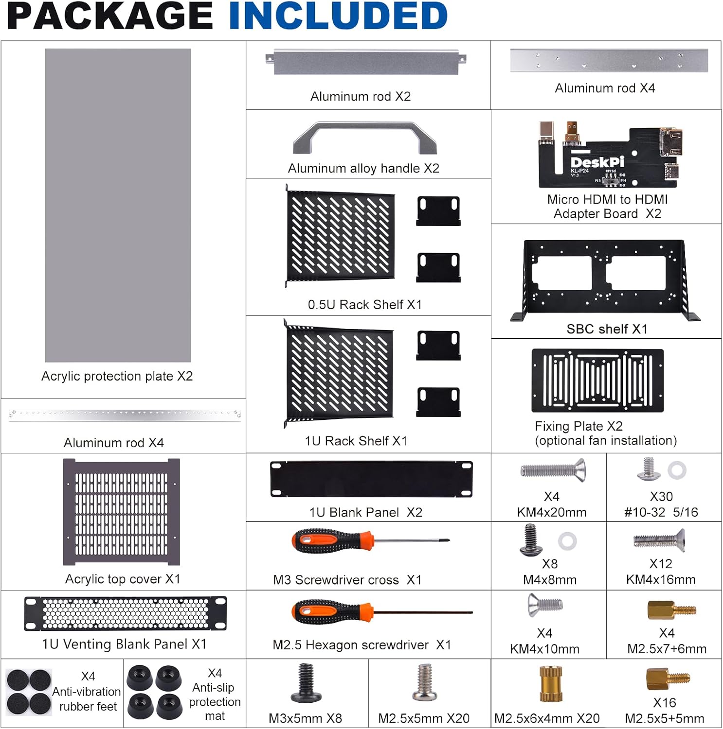 Detalle 2 de GeeekPi DeskPi RackMate T2 10-inch 12U mini server cabinet with rack shelf (10 inch AV, NAS & SBC setups)