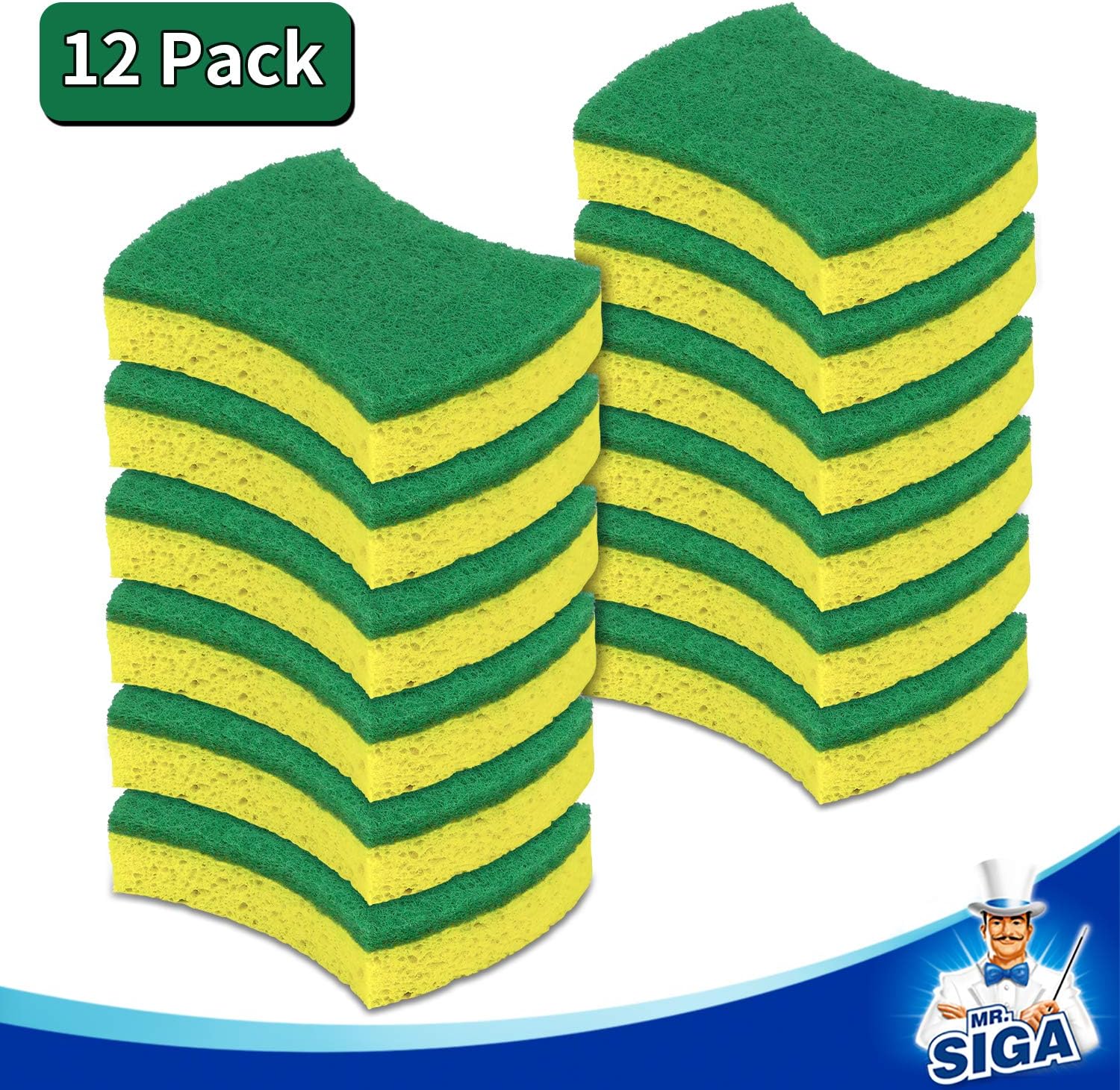 Thumbnail 3 de MR.SIGA Heavy Duty Cellulose Scrub Sponge