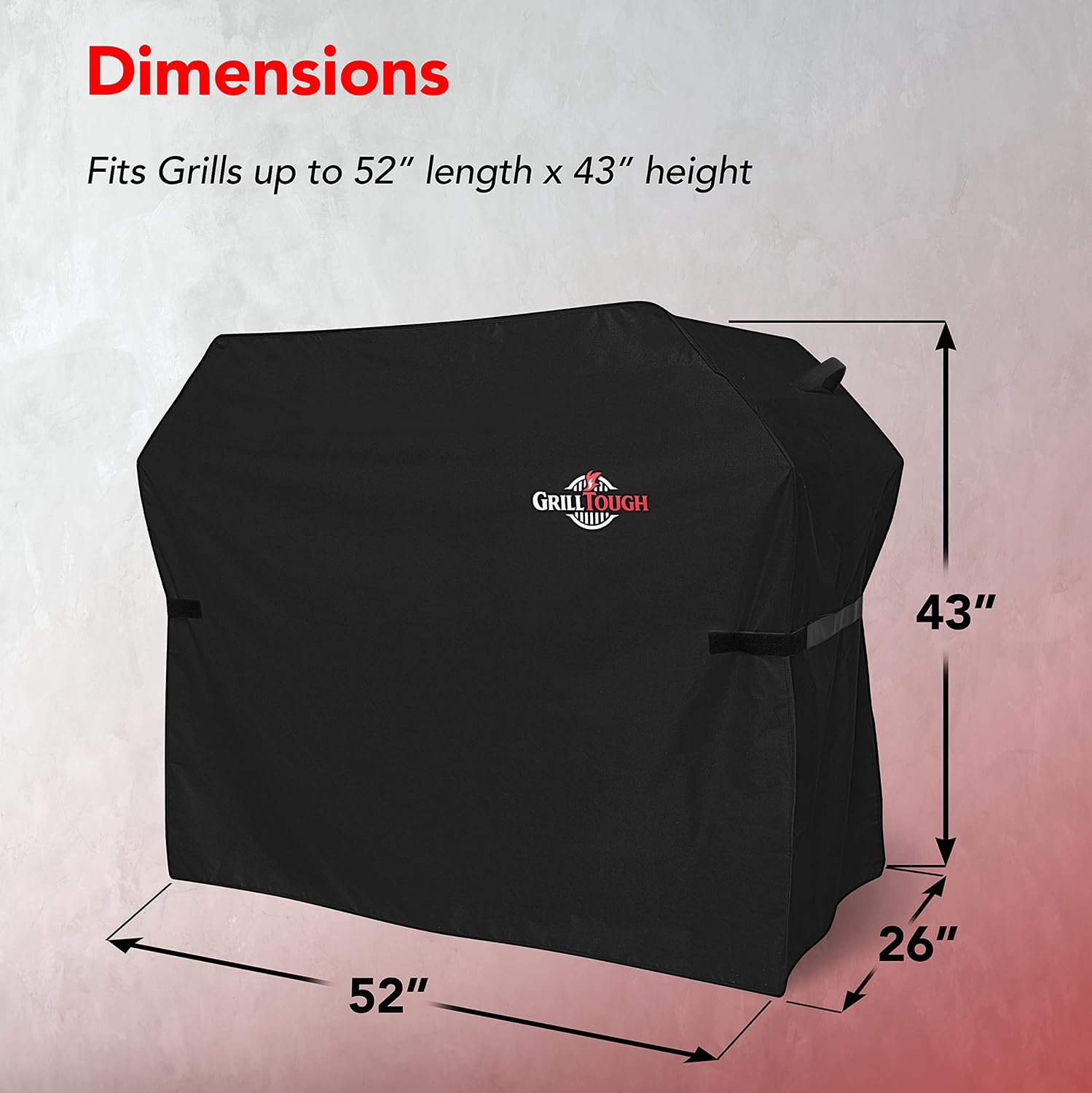 Thumbnail 4 de GrillTough Heavy Duty BBQ Grill Cover 132x66x109 cm