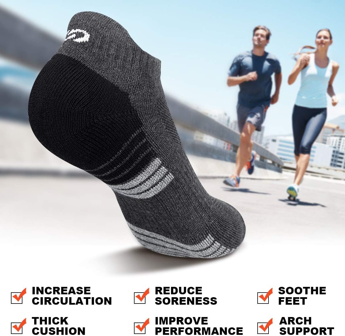 Detalle 1 de Running socks for comfort, 6 pairs