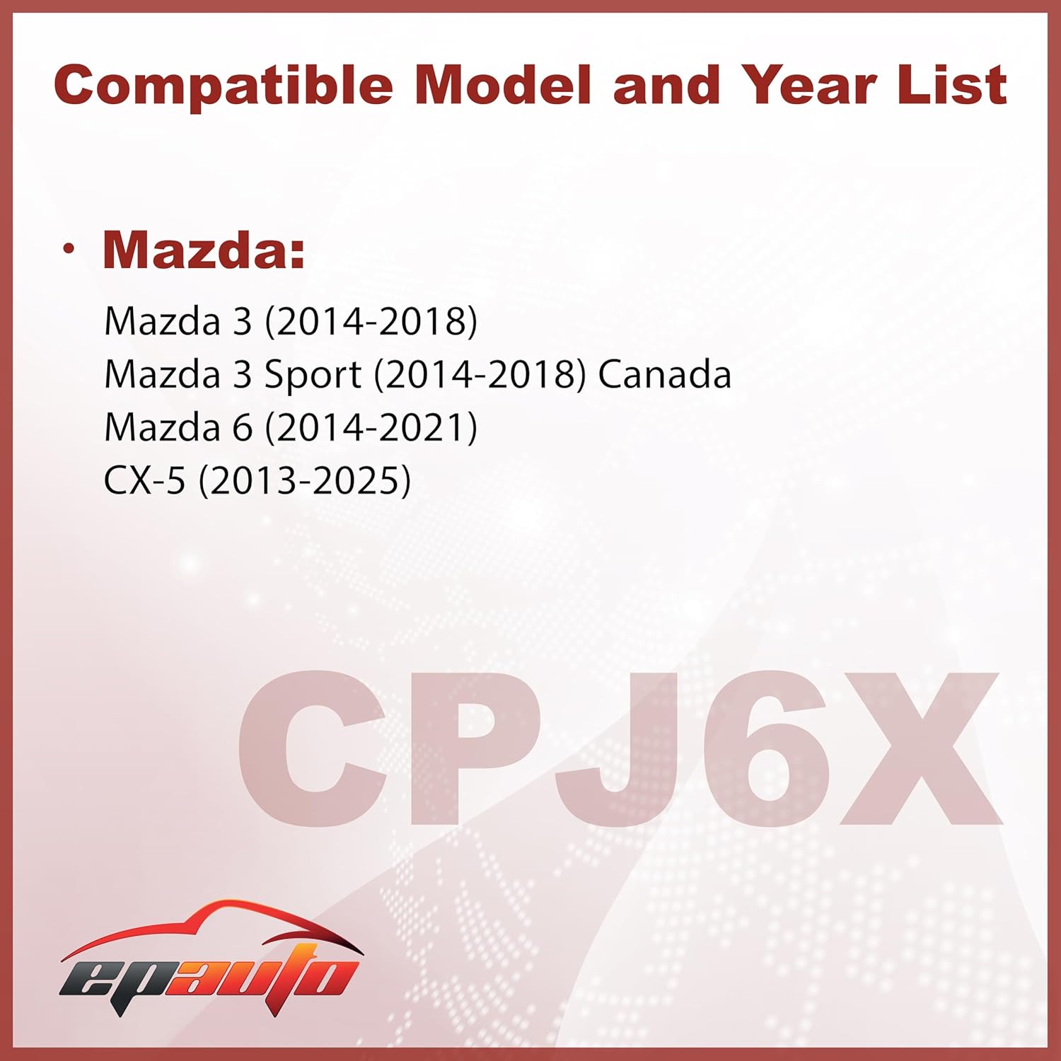 Thumbnail 1 de EPAuto CPJ6X Cabin Air Filter with Activated Carbon (KD45-61-J6X) for select Mazda models