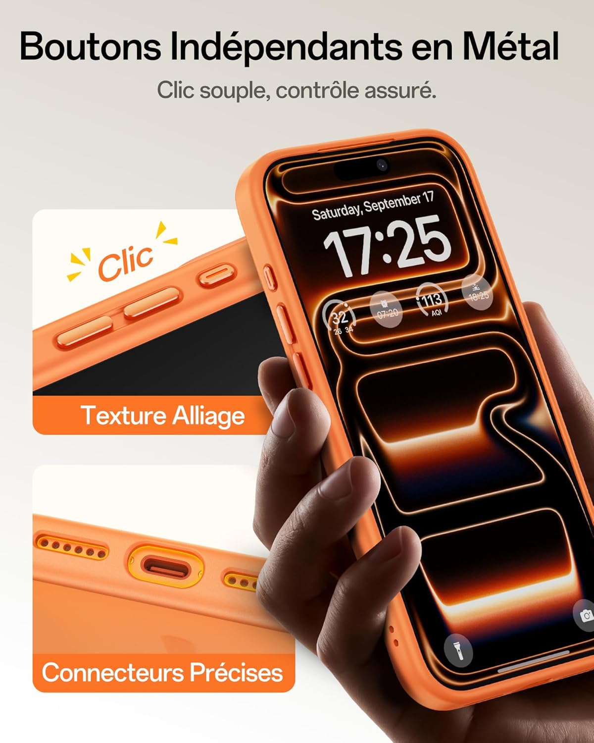 Thumbnail 6 de UNBREAKcable Coque Magnétique pour iPhone 17 Pro 6,3 pouces – MagSafe, Orange