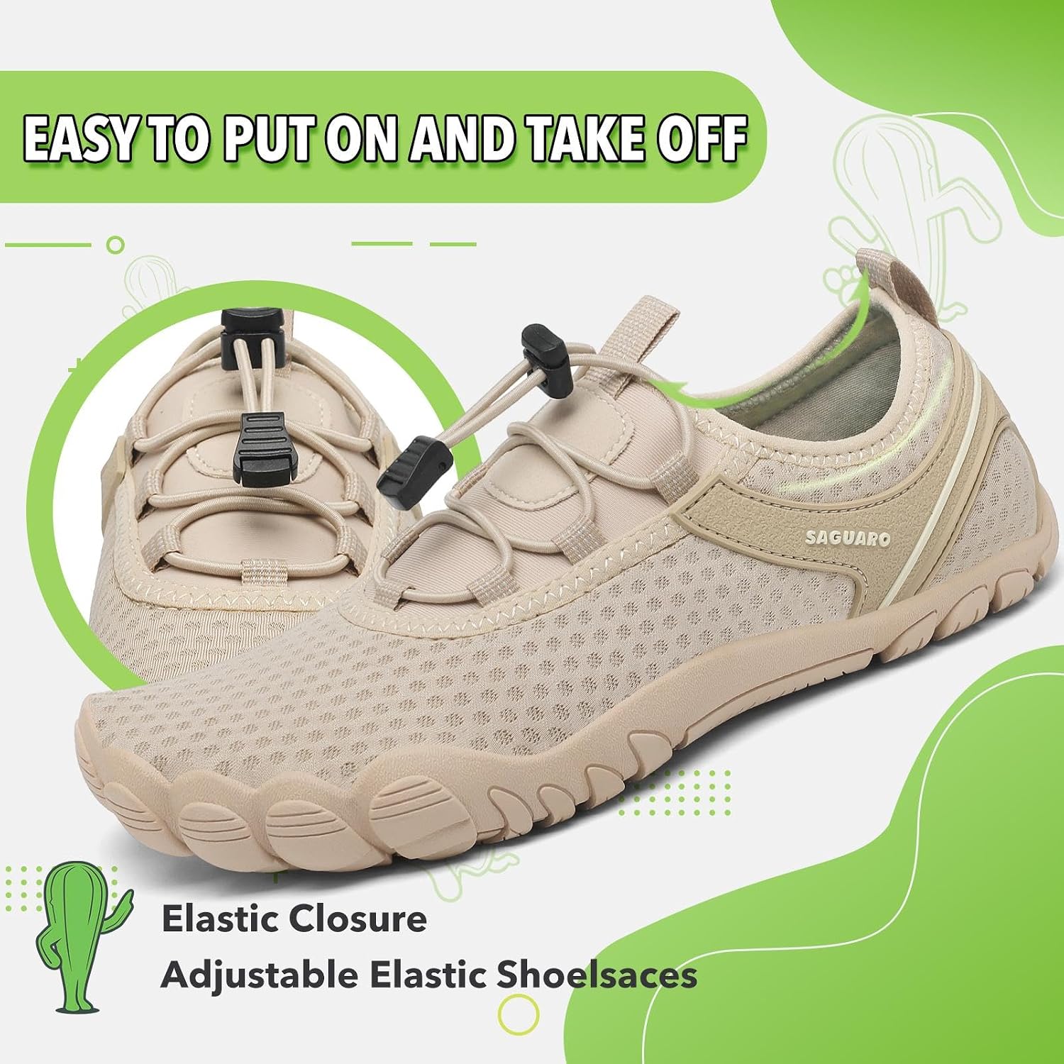 Thumbnail 4 de SAGUARO Unisex Barfuß Badeschuhe rutschfeste Barfußschuhe – Schnelltrocknend, mit Drainagelöchern, Größe 36–48