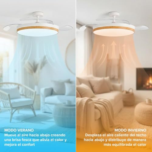 Thumbnail 6 de 3NOD CONCEPT NATURE: Ventilador de Techo con Luz en acabado madera