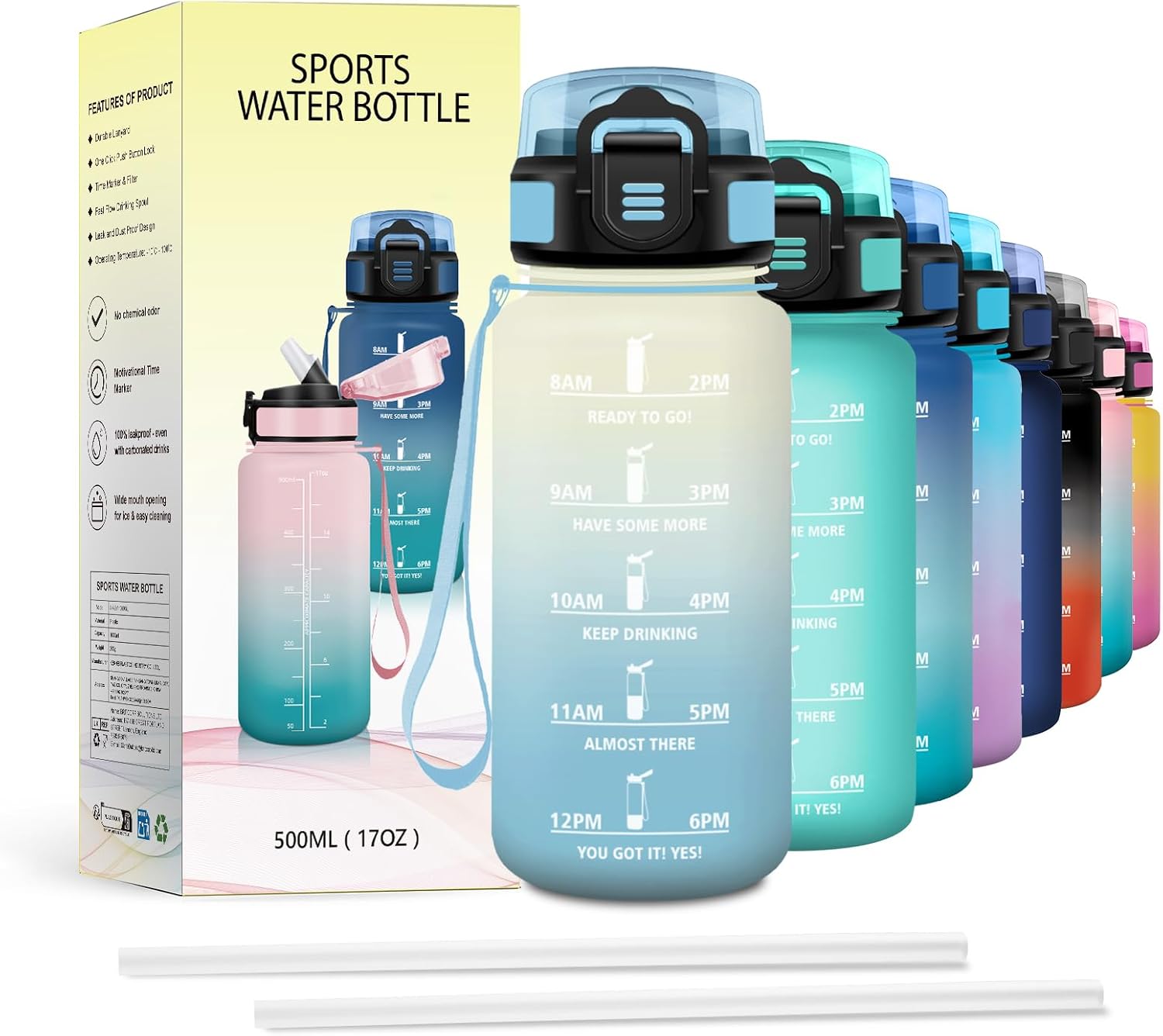 Detalle de JAPORIA borraccia 500 ml con cannuccia
