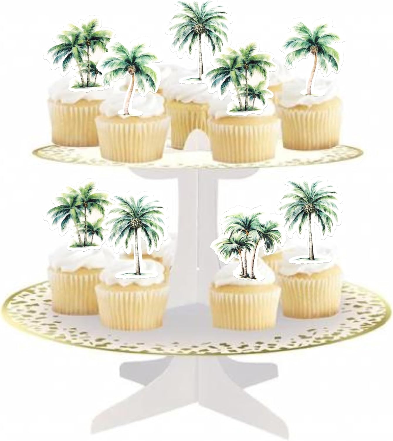 Thumbnail 5 de Essbare Kokosnüsse Tortendeko (60 Stück) – Cupcake-Topper aus Waffel-/Reispapier für Sommer, Baby & Geburtstag