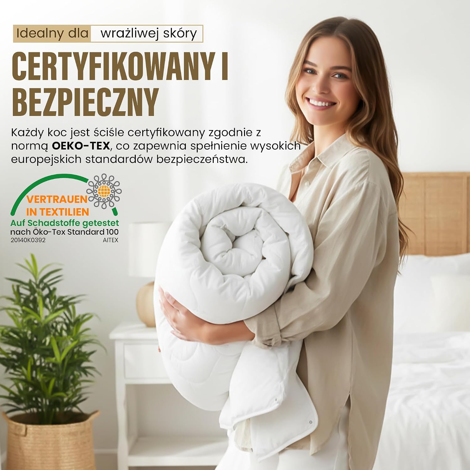 Thumbnail 6 de Feluna® 64886231 – kołdra z włosia wielbłądziego 4-sezonowa, 135x200 cm