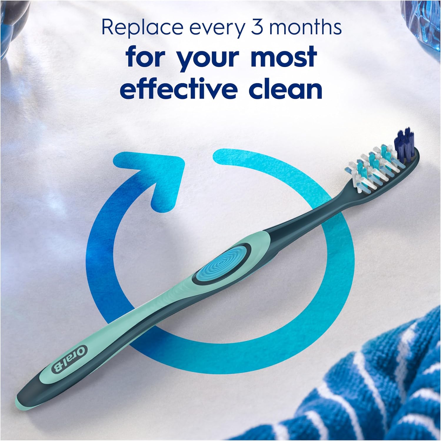 Thumbnail 5 de ORAL-B PRO-Clean Advanced Manual Toothbrush – Deep Cleaning & Plaque Removal, Medium Bristles (2 Pack)