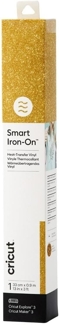 Thumbnail 4 de Cricut Smart Iron-On Heat-Transfer Vinyl Glitter Silver 33 cm x 0,9 m (1 foglio) – senza tappeto