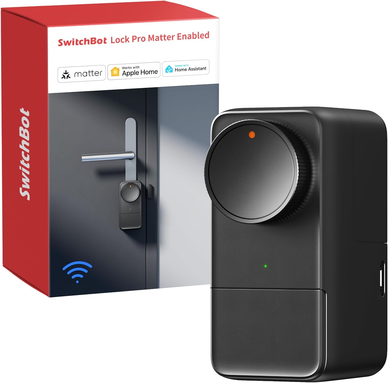 Detalle 2 de SwitchBot WLAN Smart Lock Pro mit Touchscreen-Tastatur – Matter over WiFi, Fingerprint & App-Zugriff