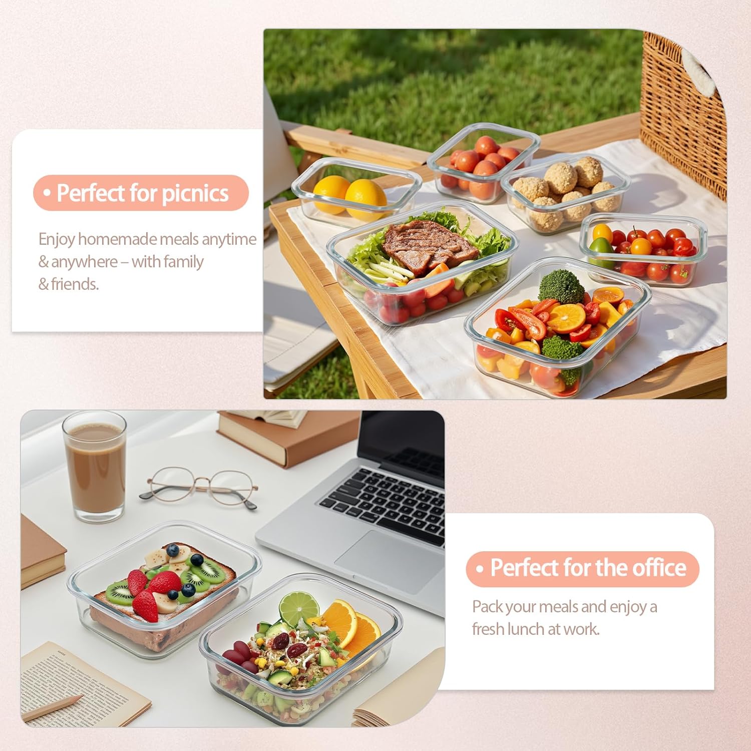 Thumbnail 6 de S SALIENT glass storage containers 5-pack, 1050ml