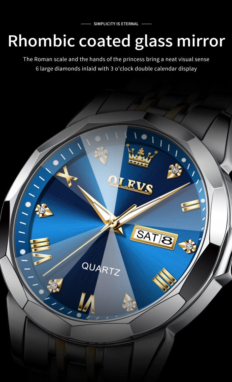 Detalle 2 de OLEVS Watch Diamond Analog Quartz Blue