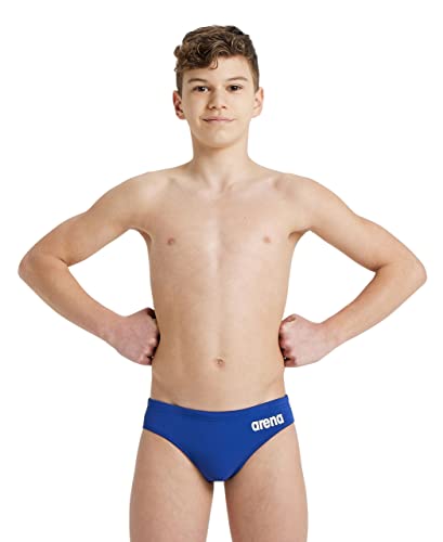 Detalle de ARENA Solid Team Junior Costume da Nuoto per Bambino – MaxLife Eco, asciugatura rapida e protezione UV 50+