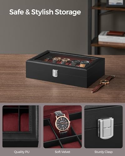 Thumbnail 1 de SONGMICS Watch Box with 12 Slots JWB120R01