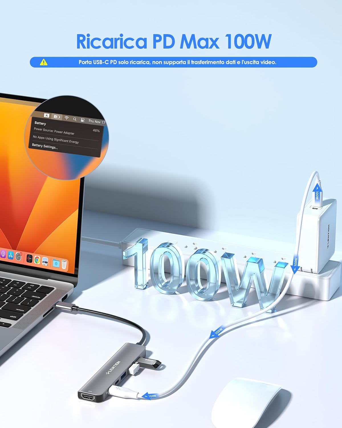 Thumbnail 4 de LENTION Hub USB C 6-in-1 HDMI 4K