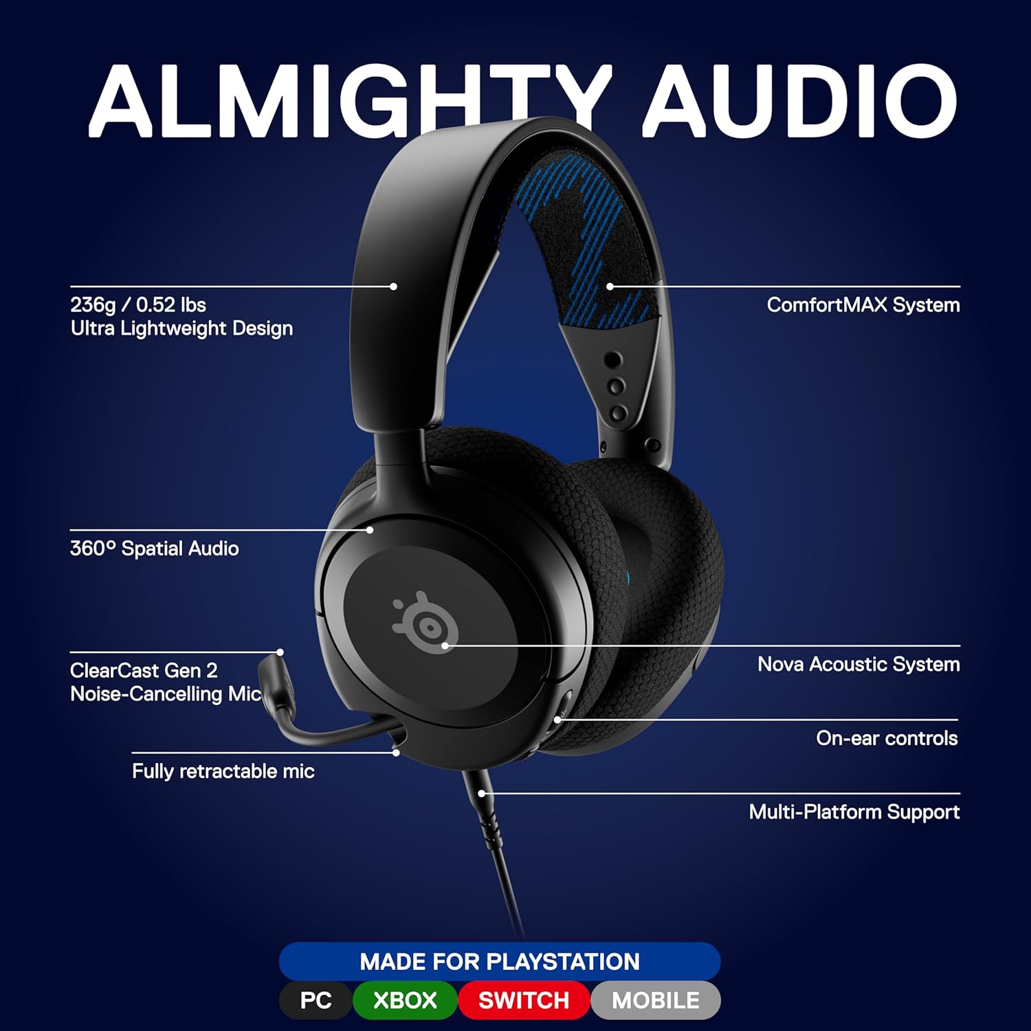 Thumbnail 1 de SteelSeries Arctis Nova 1P PS5 gaming headset