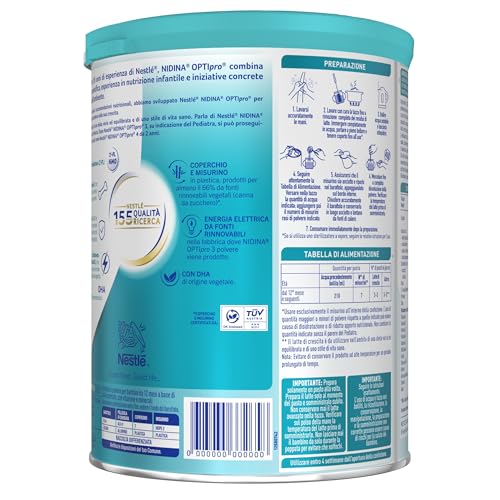Detalle de NESTLÉ NIDINA Optipro 3 Latte di Crescita in Polvere da 800 g