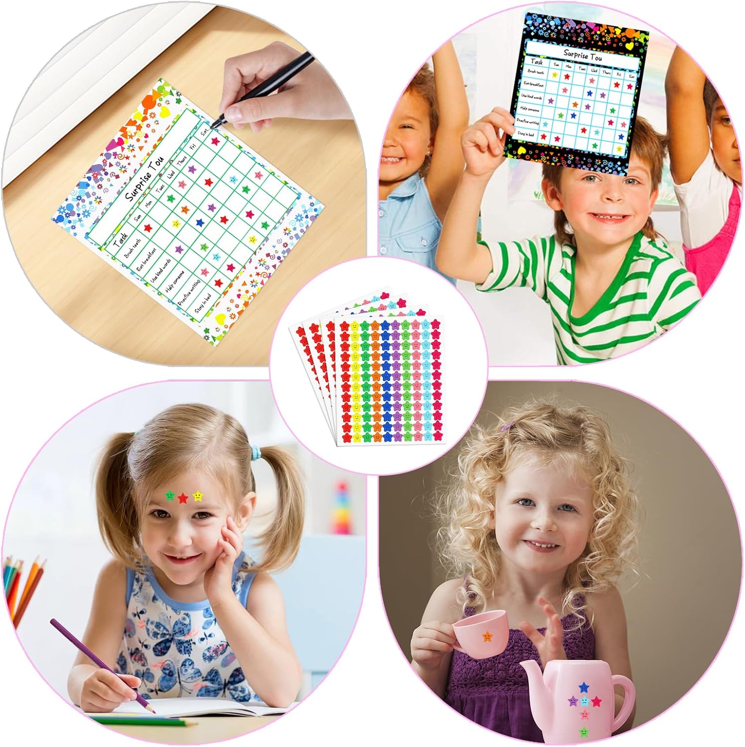 Thumbnail 6 de Utron 17JLB0001 Reward Chart for Kids, 80-Pack with 2 Designs and 2,160 Star Stickers