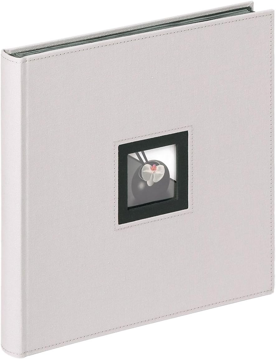 Detalle de Walther Design Album Photo Noir 26 x 26 cm en lin avec découpe de couverture FA-209-B