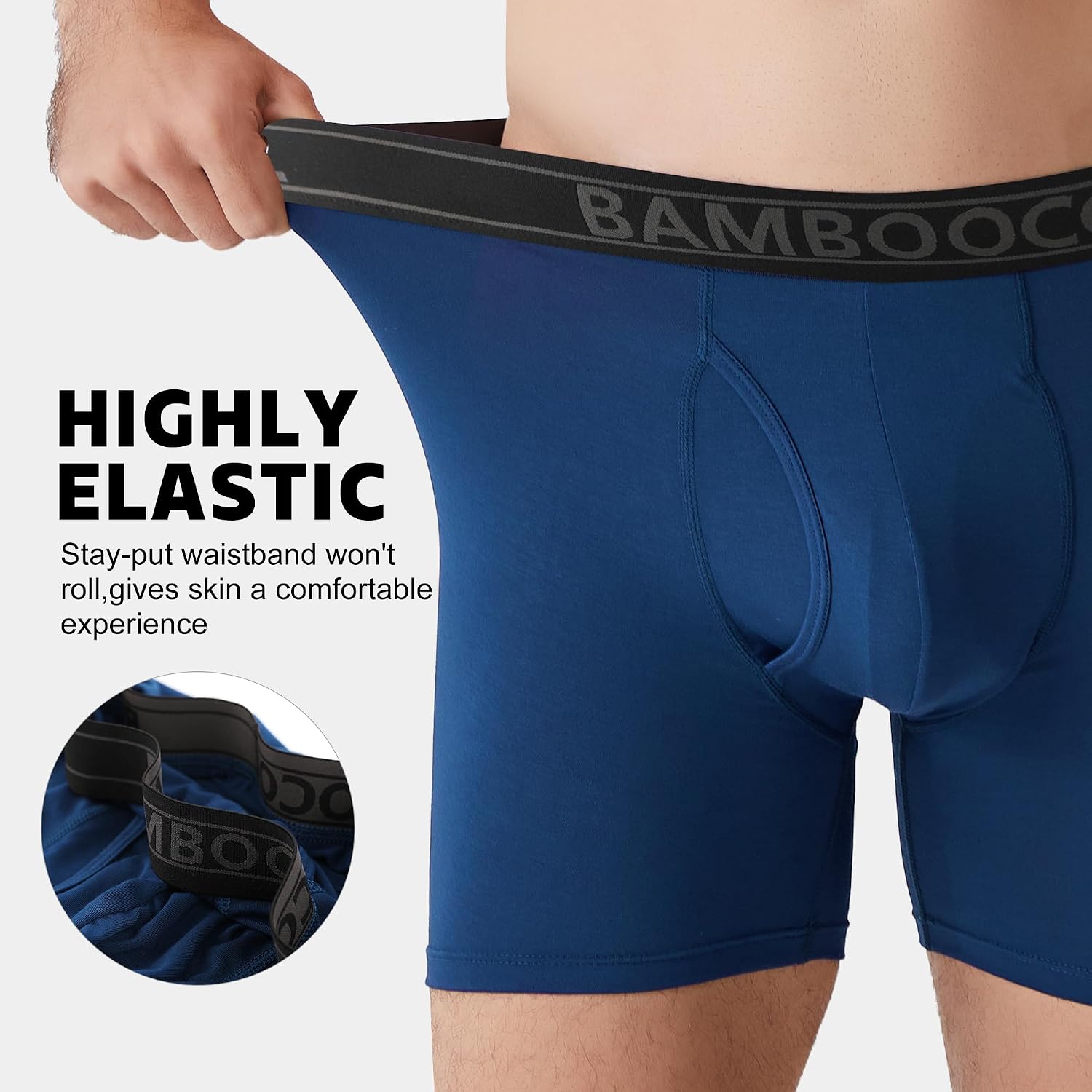 Detalle de Bamboo Cool Men's Boxer Briefs in Bamboo Fabric