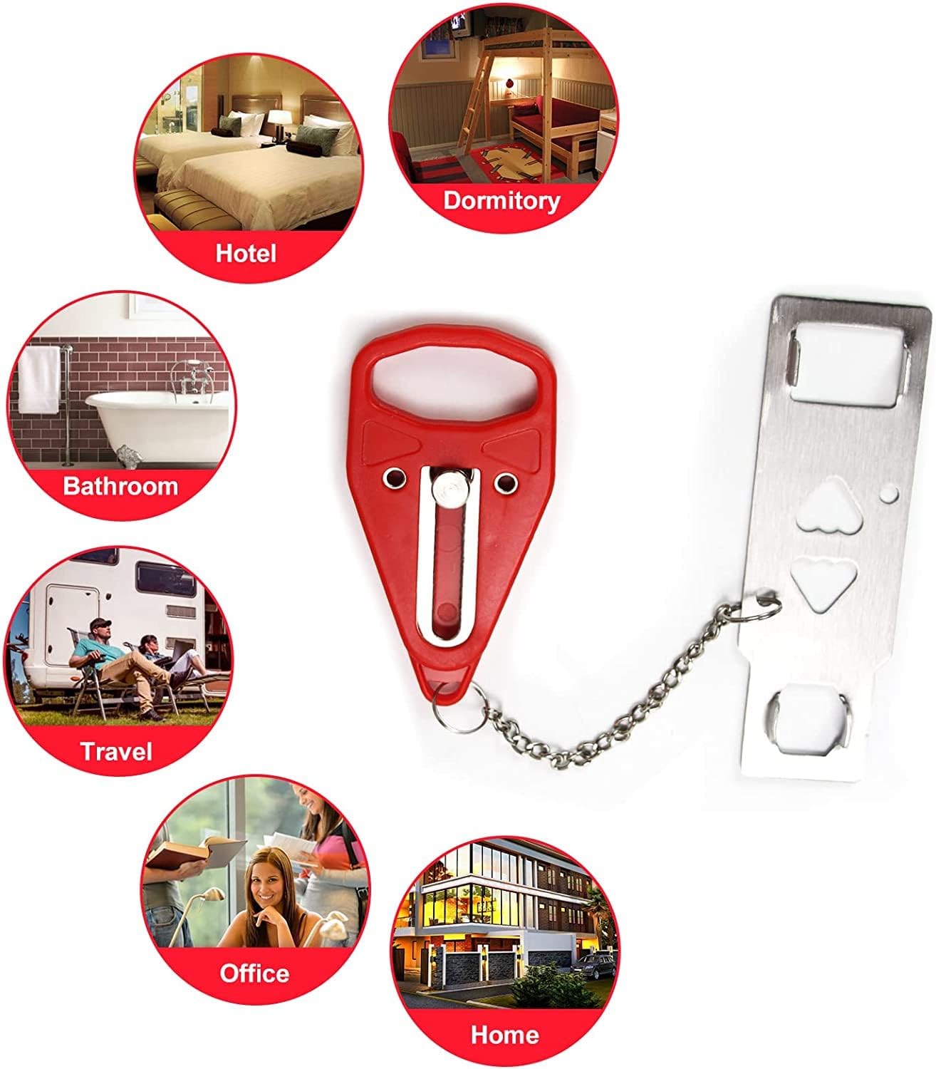 Detalle 2 de Rerishom Portable Door Lock 2-Pack
