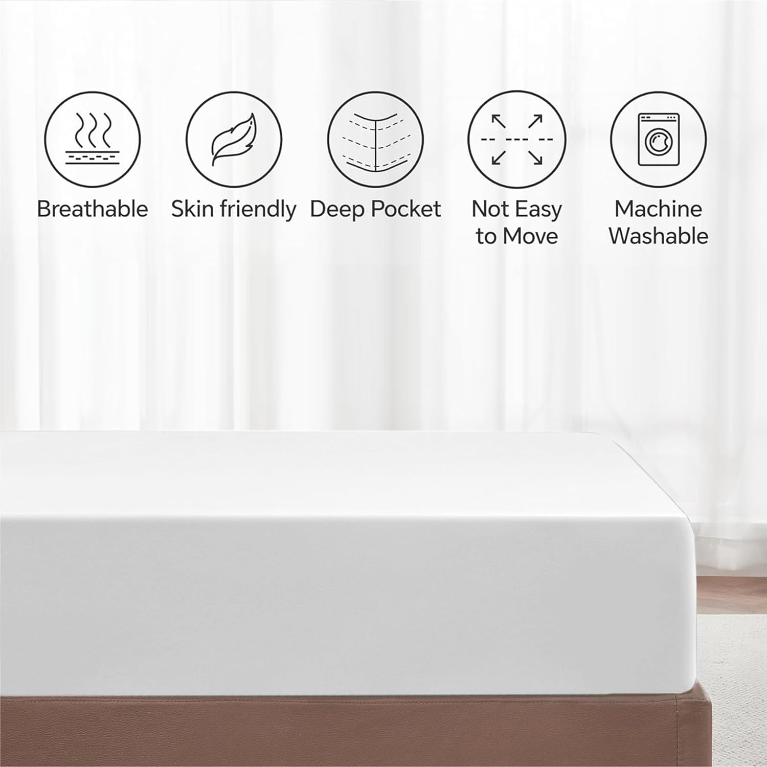 Thumbnail 5 de My Home Store Double Egyptian Cotton Fitted Sheet