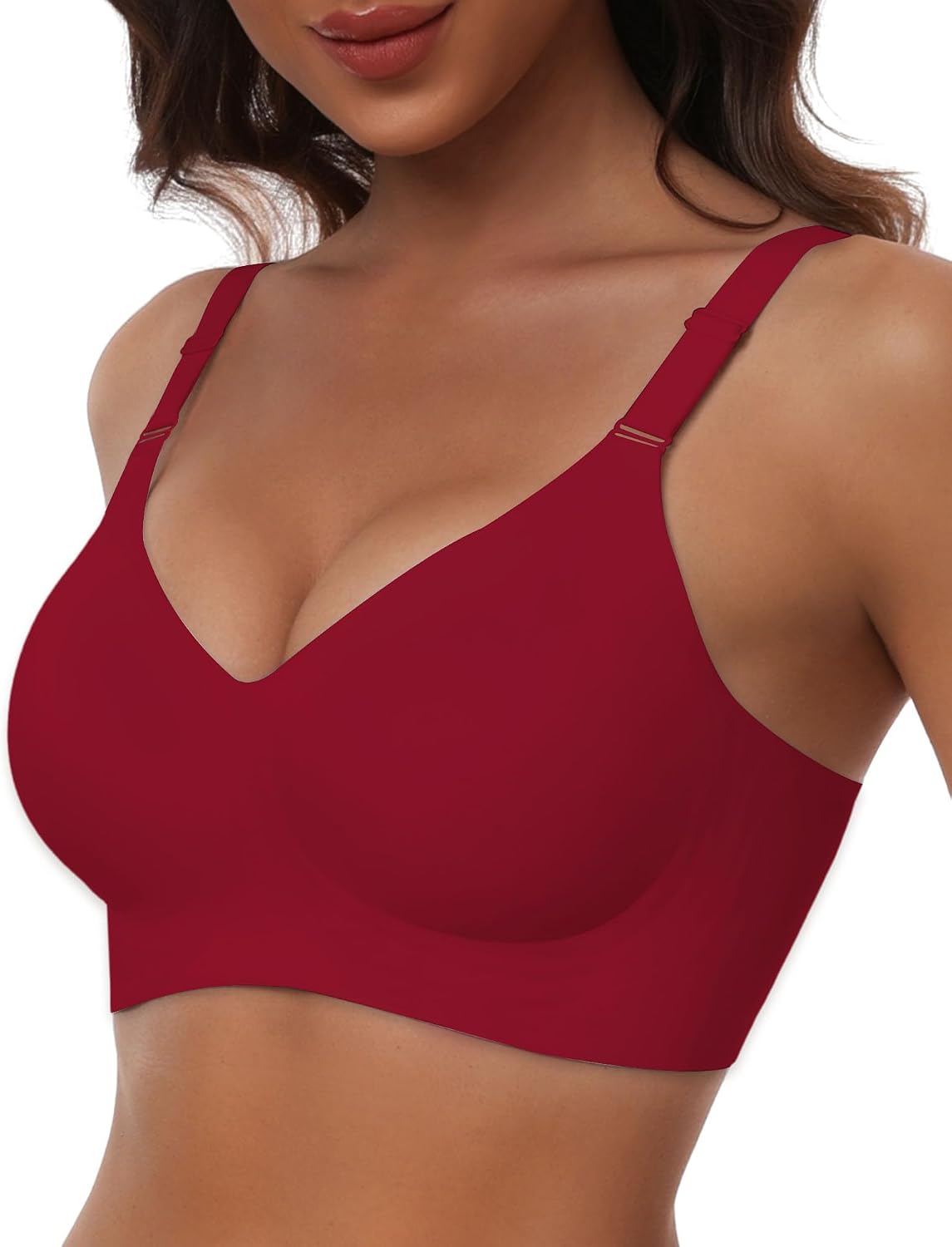 Detalle de HORISUN Comfortable Seamless Full Coverage Wireless Bra (Regular & Plus Sizes)