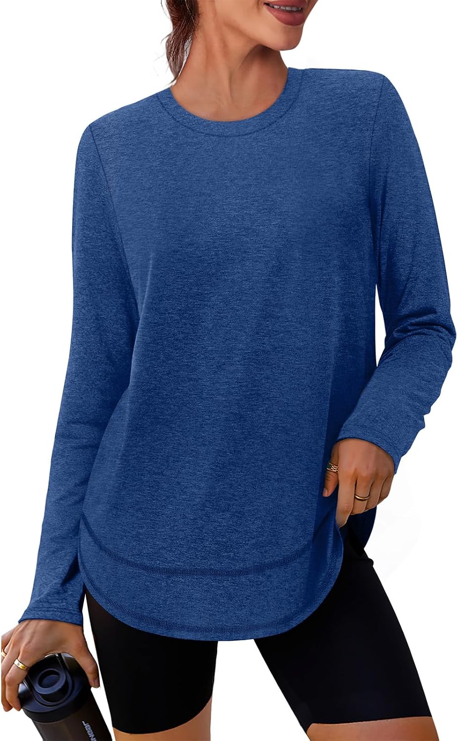 Detalle de XIEERDUO XIE-WTS9371 Women's Long-Sleeve Workout Shirt, UPF 50+, Quick-Dry