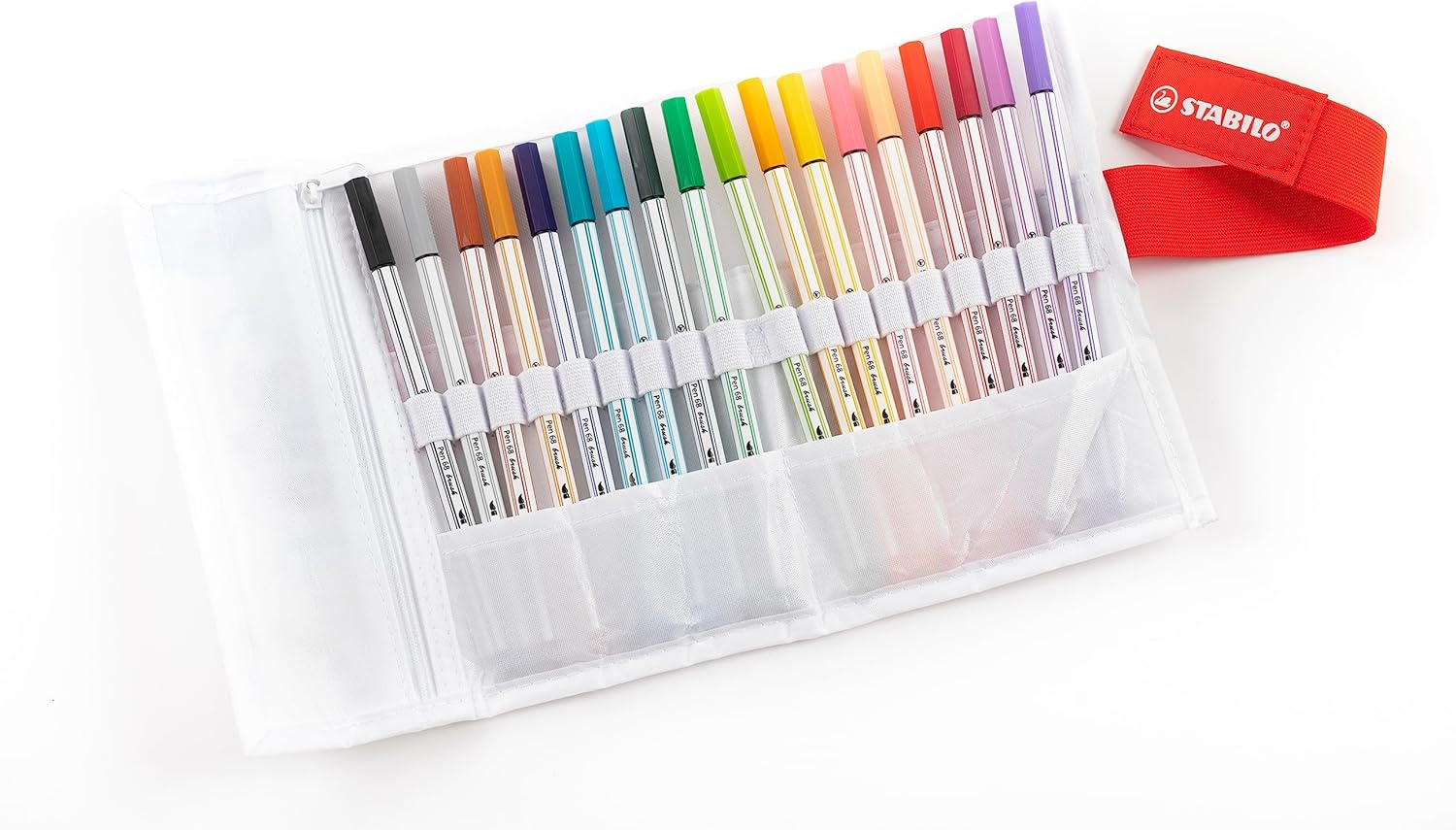 Thumbnail 2 de STABILO Pen 68 brush – Feutre pinceau et set Rollerset (18 feutres de dessin à pointe pinceau)