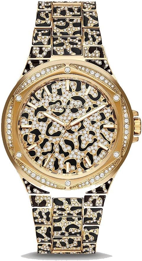 Thumbnail 3 de Michael Kors Lennox Damenuhr – goldfarbenes Quarzwerk mit Edelstahlarmband