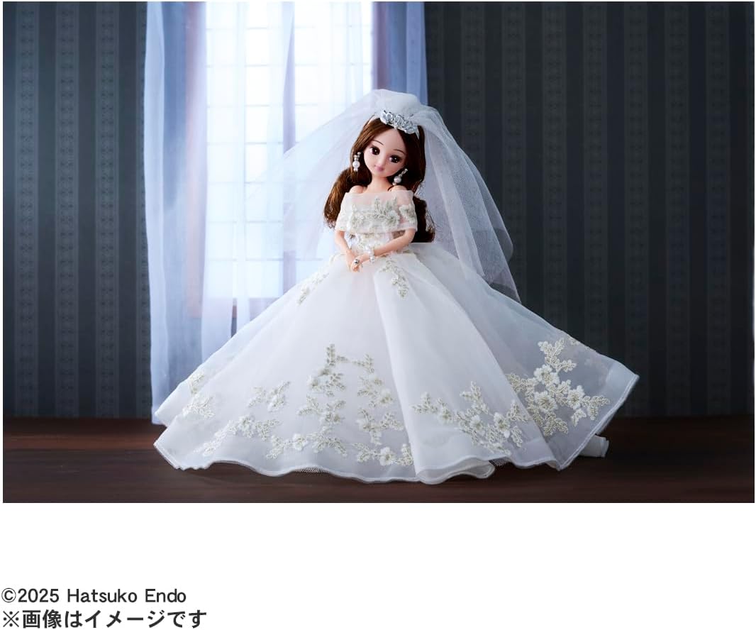 Detalle 2 de タカラトミー Photogenic Rica Hatsuko Pea Wedding Style フォトジェニックリカ 可動ボディドール