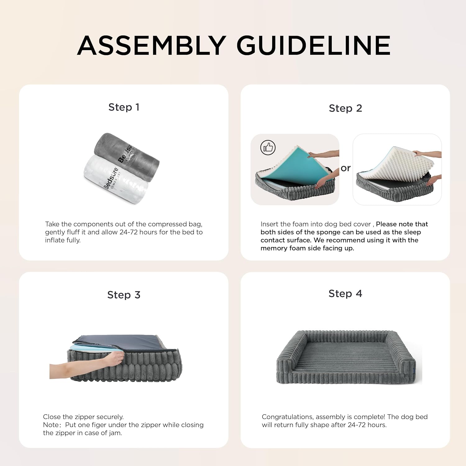 Thumbnail 6 de BEDSURE orthopädisches Hundebett 76×51×16,5 cm