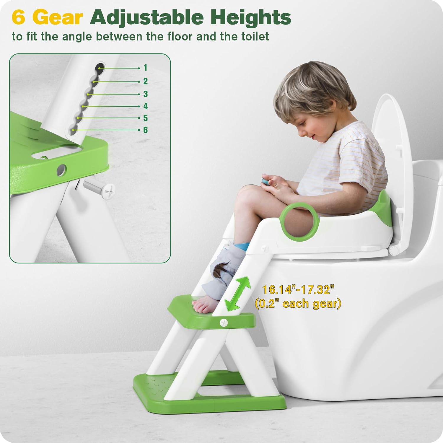 Detalle 2 de Rabb 1st Toilettenleiter 2‑in‑1 Kindersitz