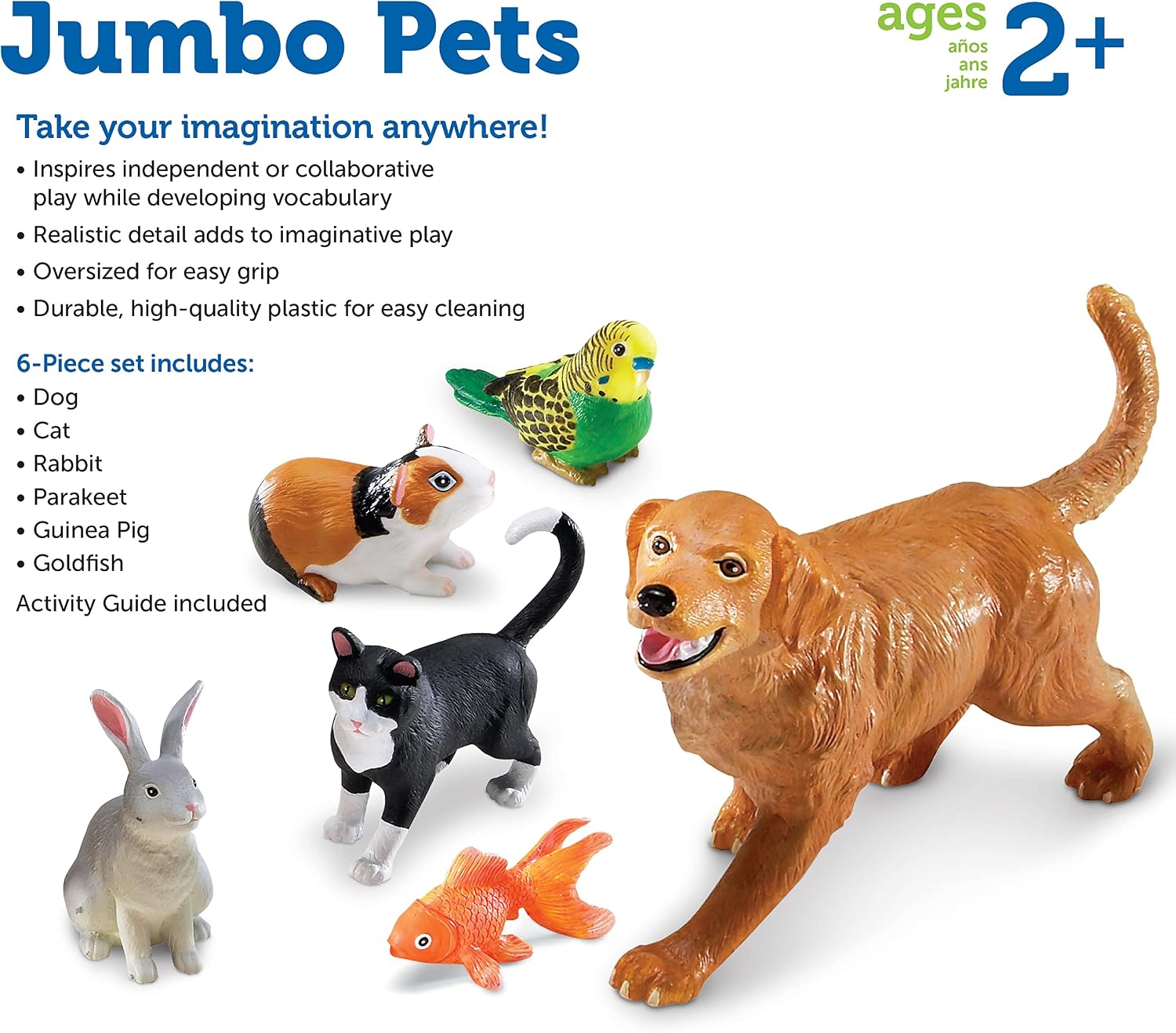 Thumbnail 5 de Learning Resources Jumbo-huisdierfiguren, 6-delige set