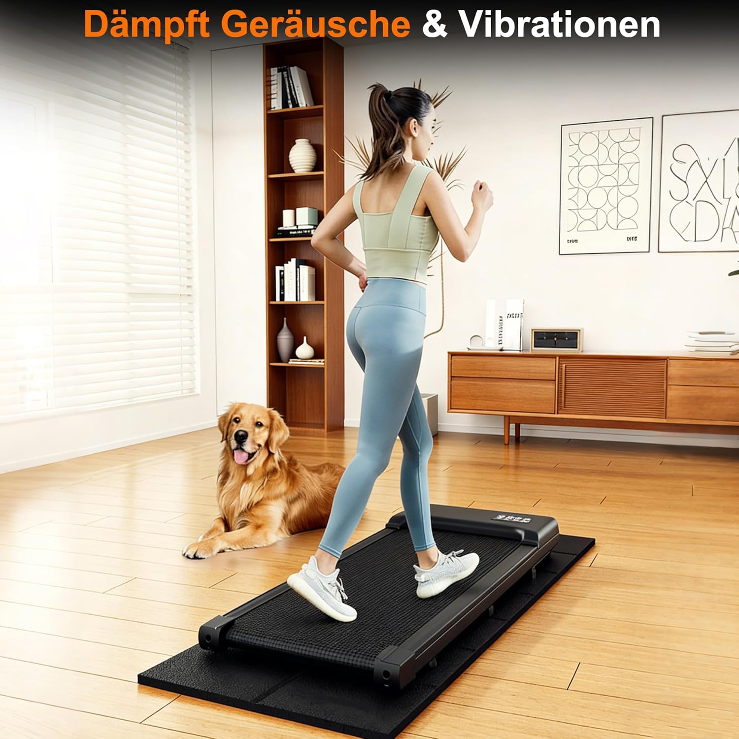 Thumbnail 6 de Laufbandmatte 172 x 61 cm, 6 mm Dicke – faltbar, hochdichte PVC Unterlage für Geräteschutz und Schalldämmung