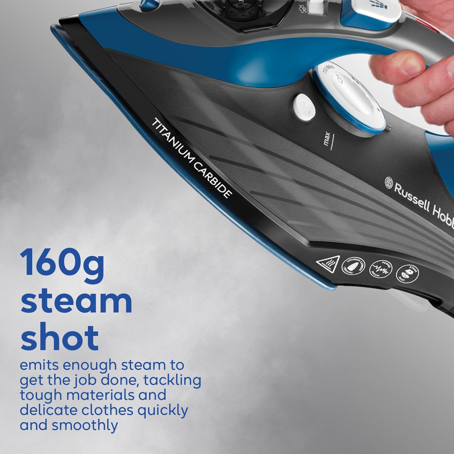 Detalle de Russell Hobbs Iron 2600W with Titanium Carbide Soleplate (27090)