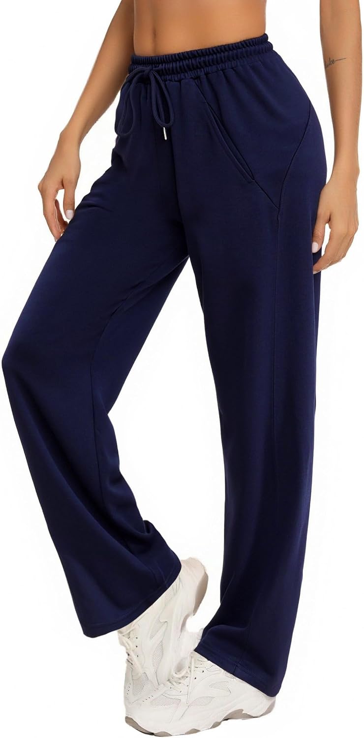 Litherday Pantaloni da Jogging Donna Lunghi Baggy in Cotone con Elastico in Vita – Comfort e Versatilità per Yoga, Fitness e Tempo Libero