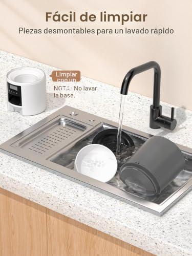 Thumbnail 8 de PETVION 4L Comedero Automático para Gatos y Perros | Alimentación programable y fuente dual