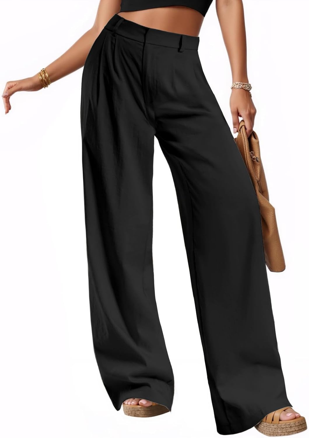Detalle 2 de Glacspyg Damen Freizeithose Hochtailliert Herbst Winter
