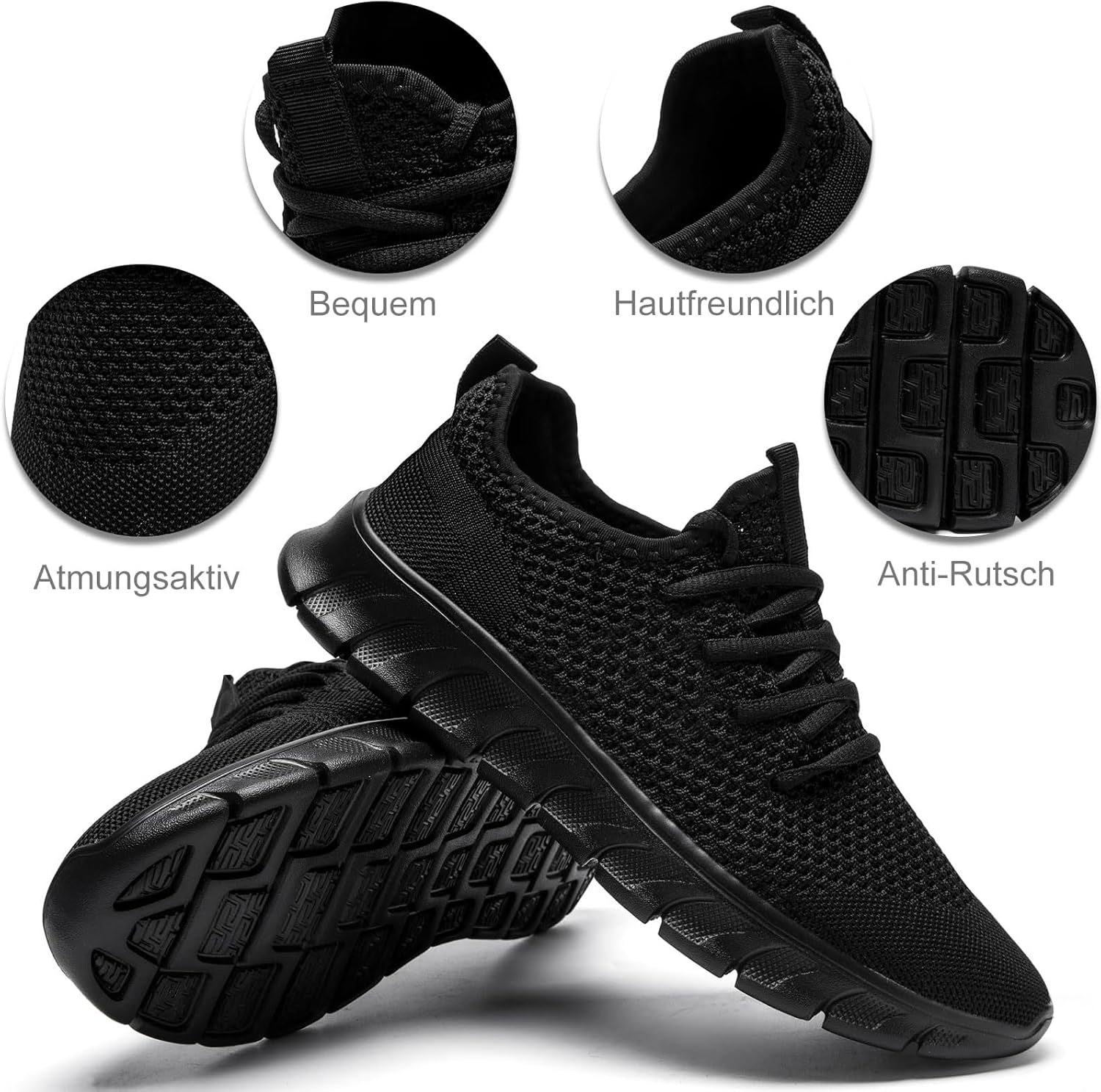 Detalle de Damyuan Herren Sneaker Laufschuhe – leichte, atmungsaktive Allround-Sportschuhe für Outdoor-Aktivitäten