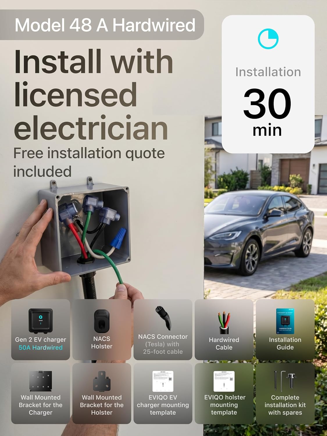 Thumbnail 4 de EVIQO Level 2 48A EV Charger 🔌