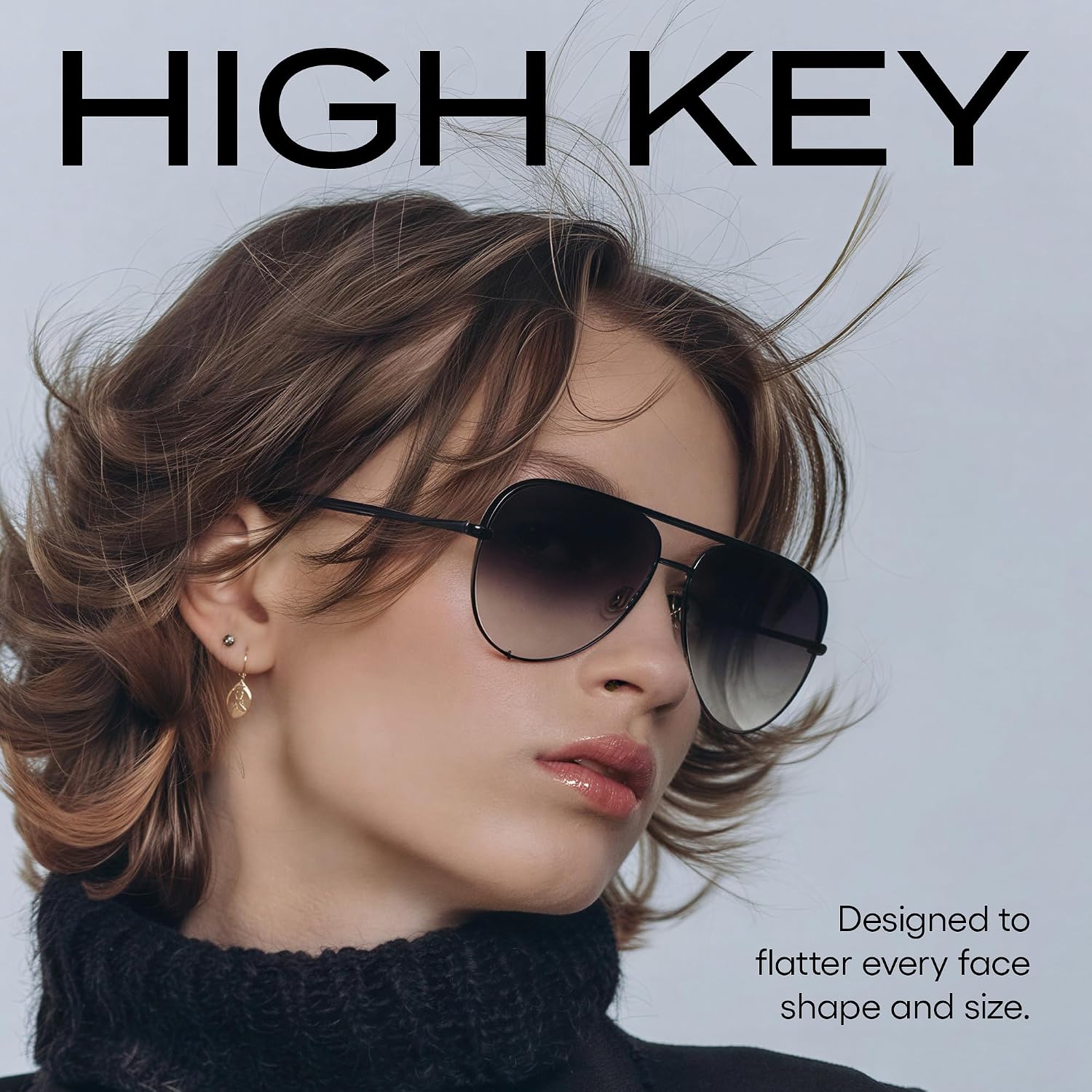 Detalle 2 de QUAY Polarized Unisex Aviator Sunglasses with UV Protection