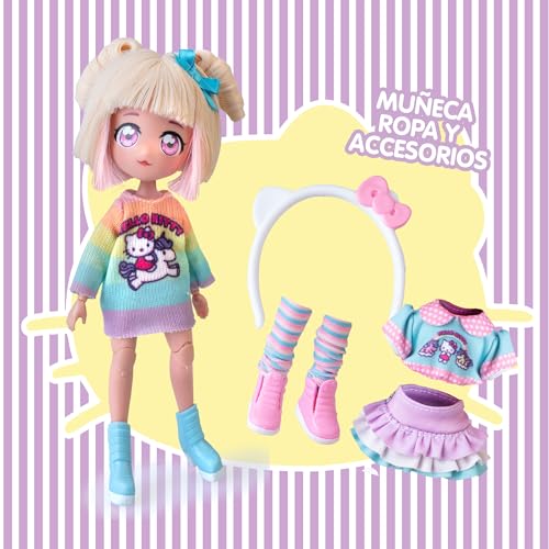 Detalle de Famosa 4SF Hello Kitty Manga Fashion Unicorns, muñeca 19,5 cm
